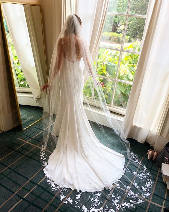 inspiração véu catedral para noivas