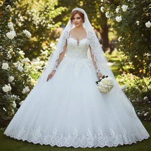 véu com bordado para vestido princesa