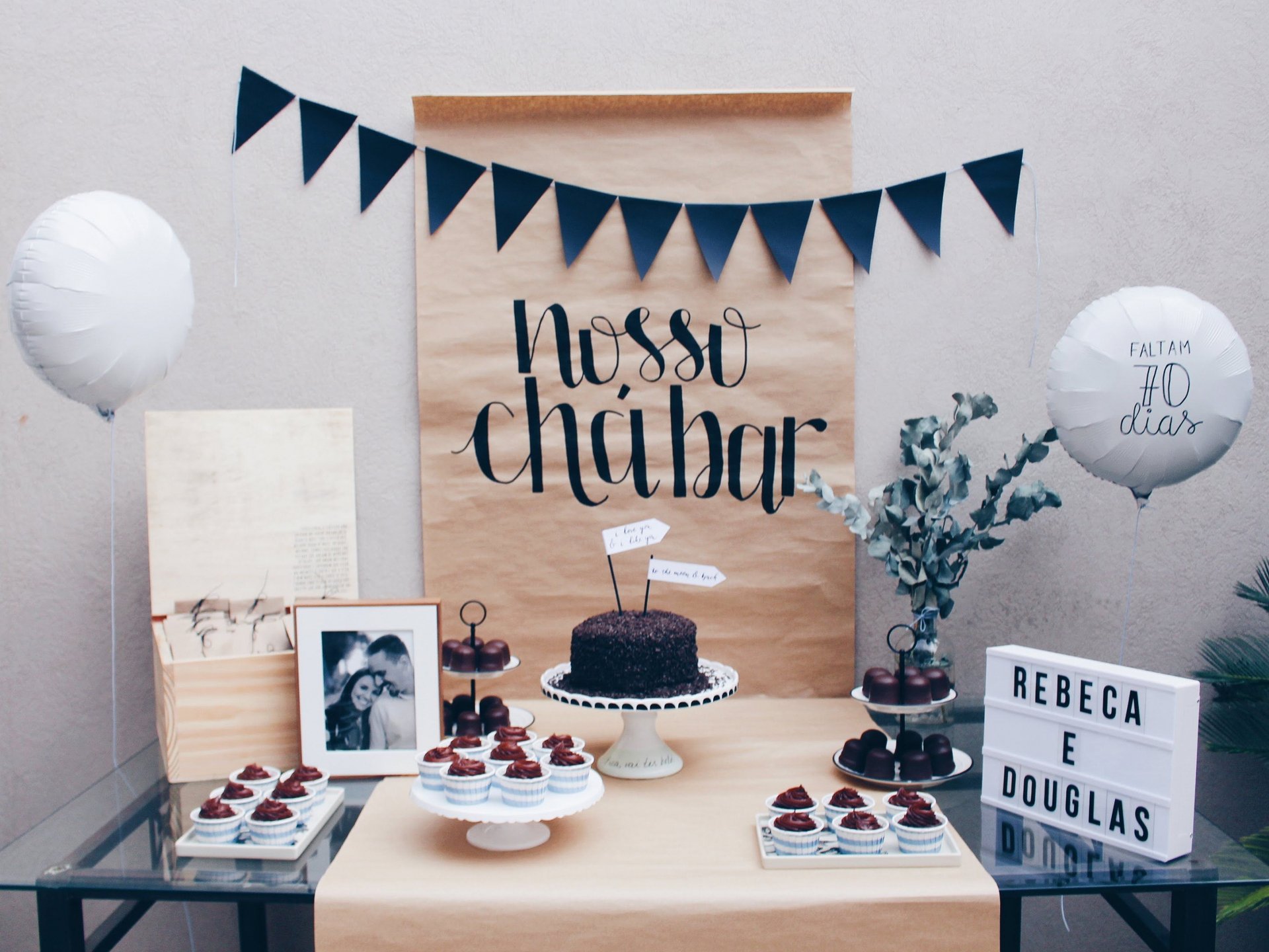 festa pré-casamento moderna