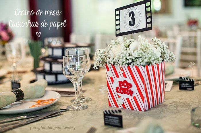 decoração casamento cinema clássico