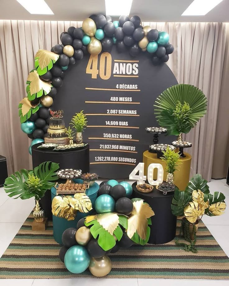 decoração 40 anos homem simples