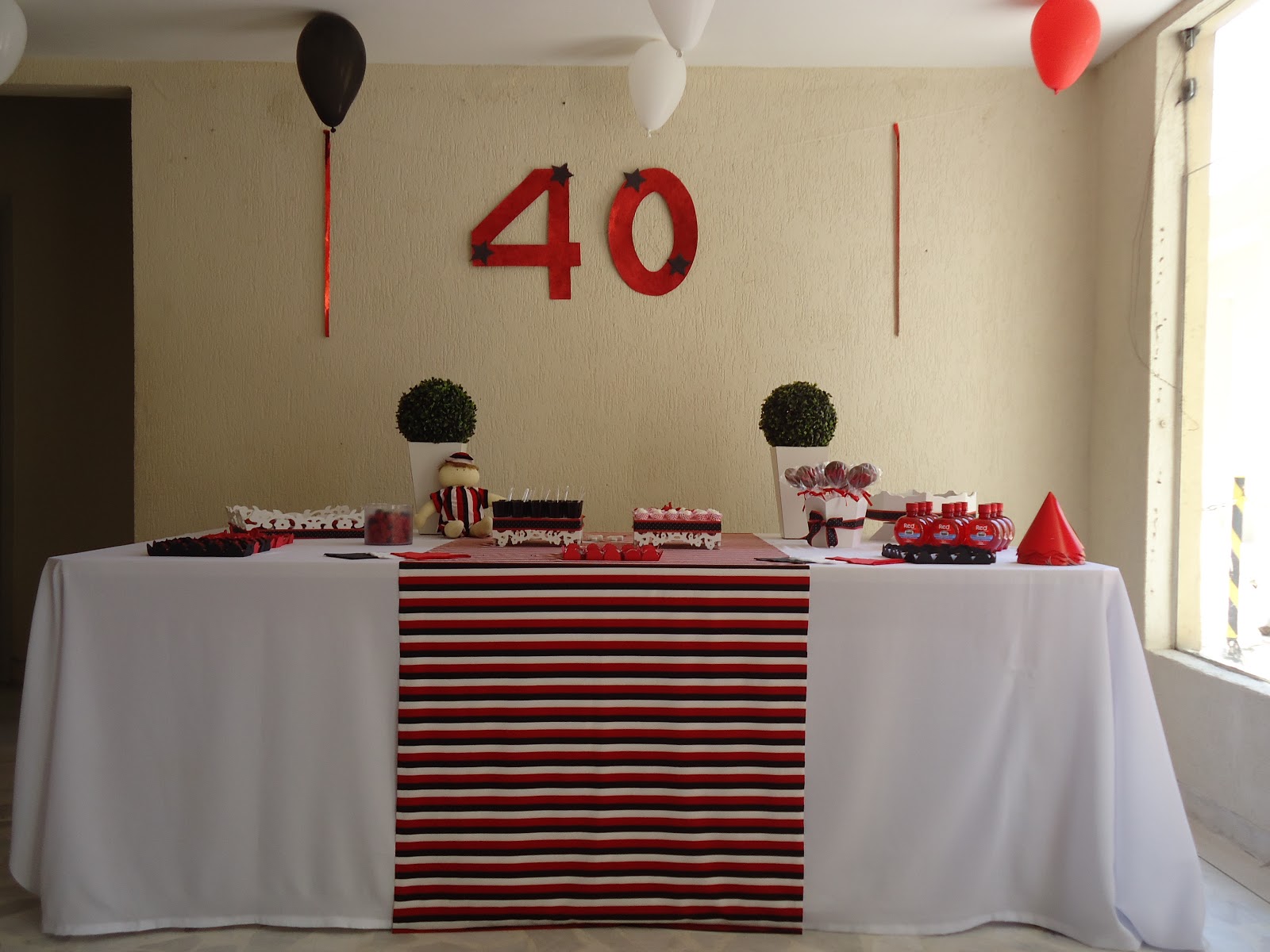 decoração festa masculina 40 anos