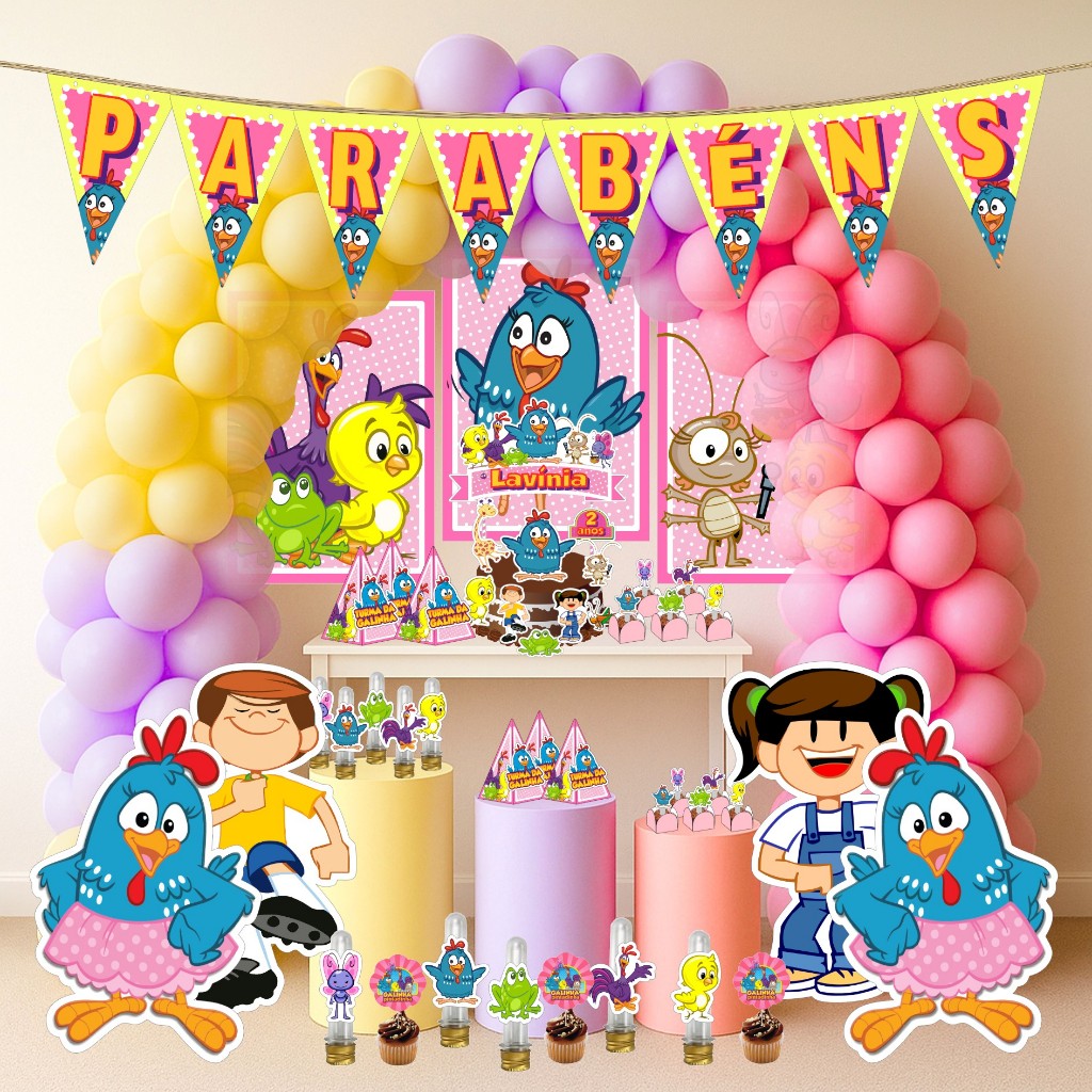 decoração galinha pintadinha para menina