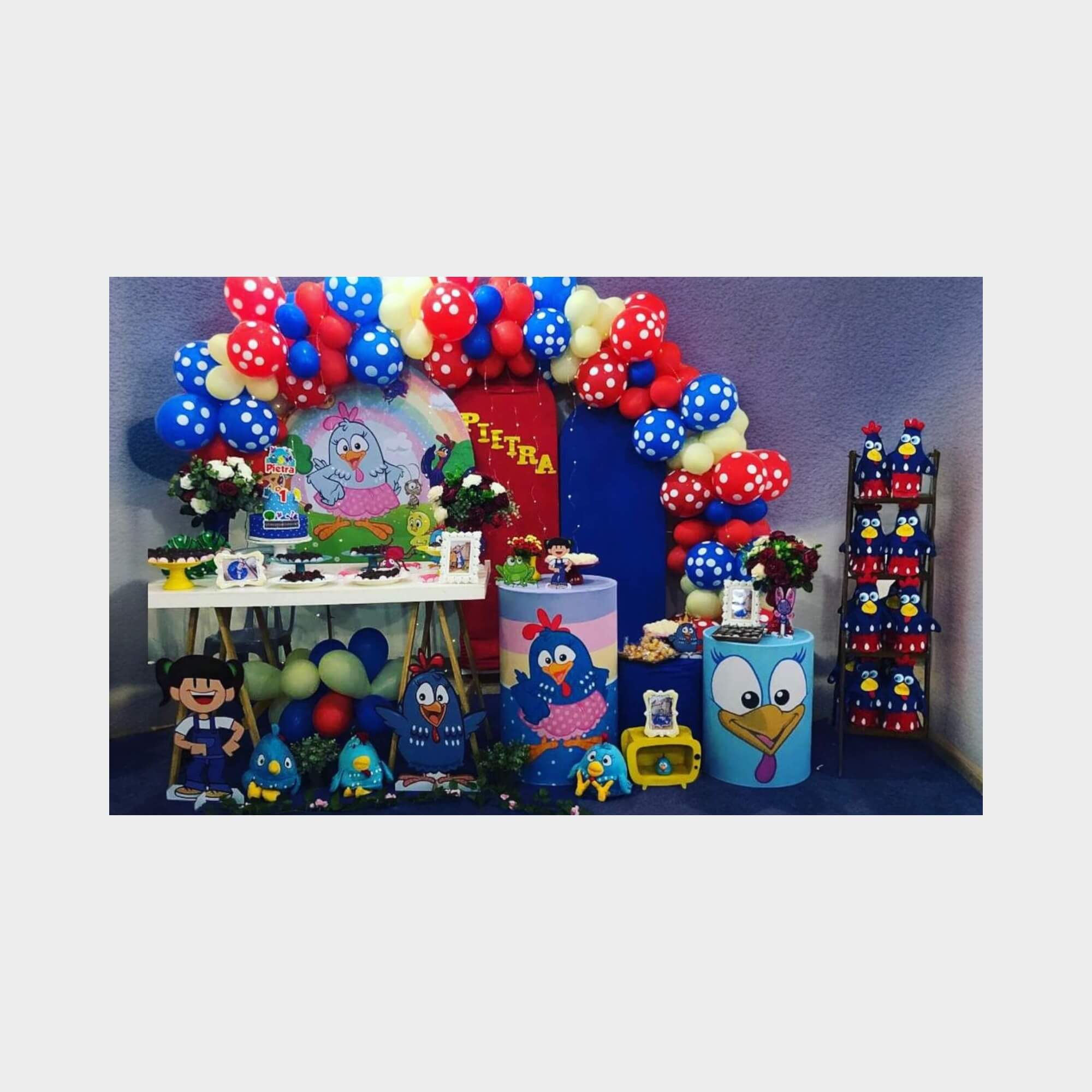 decoração galinha pintadinha balões