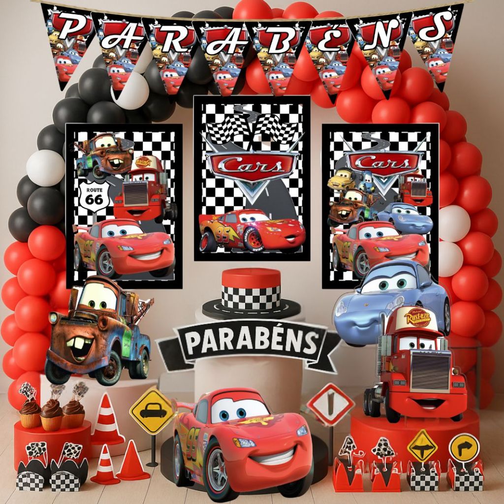 decoração festa infantil tema corrida