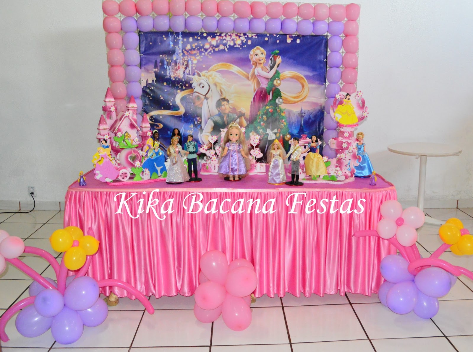 decoração festa infantil rapunzel