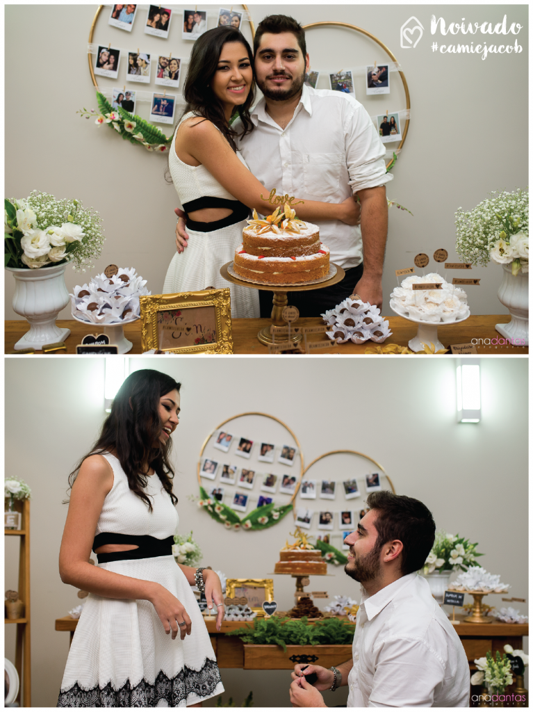 decoração noivado barato