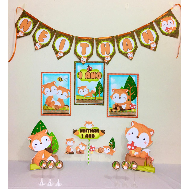 kit festa infantil raposinha
