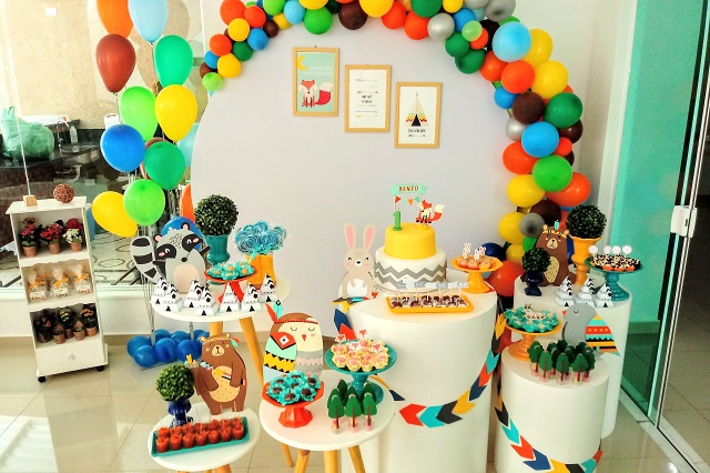 tema woodland festa infantil