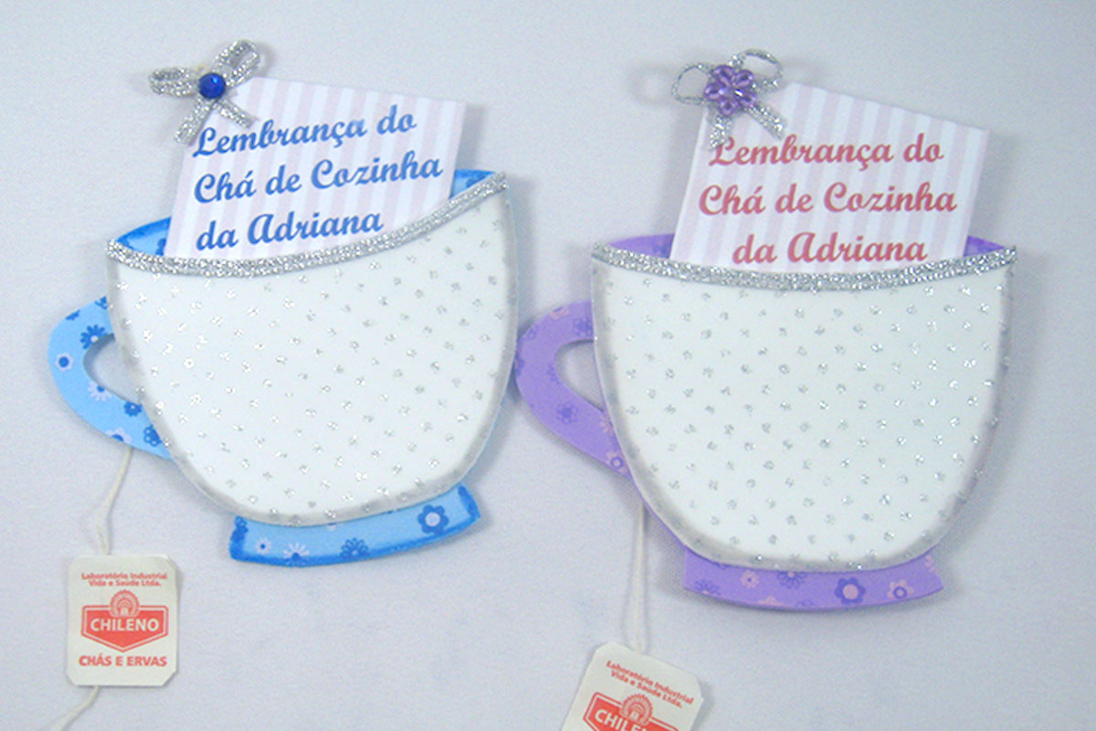 lembrancinha chá de cozinha xícara comestível