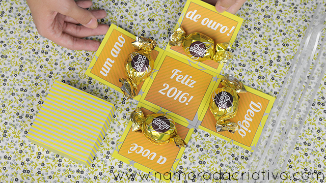 presente criativo ouro branco