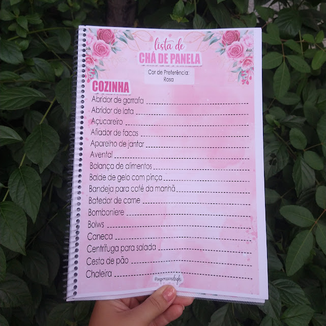 lista de presentes chá de panela