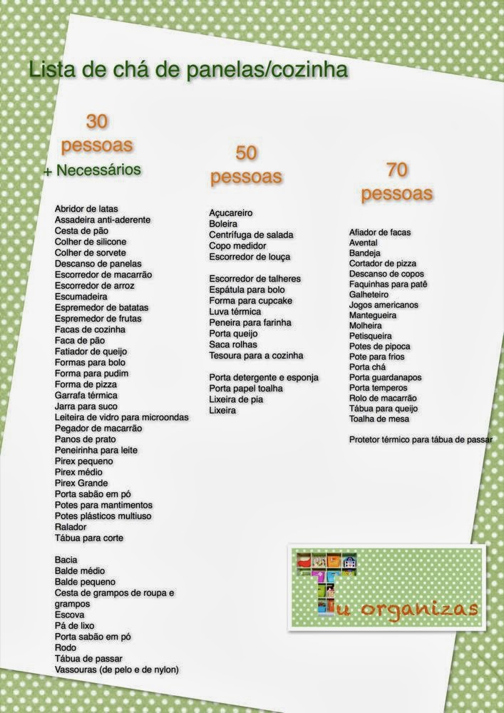 lista de casamento