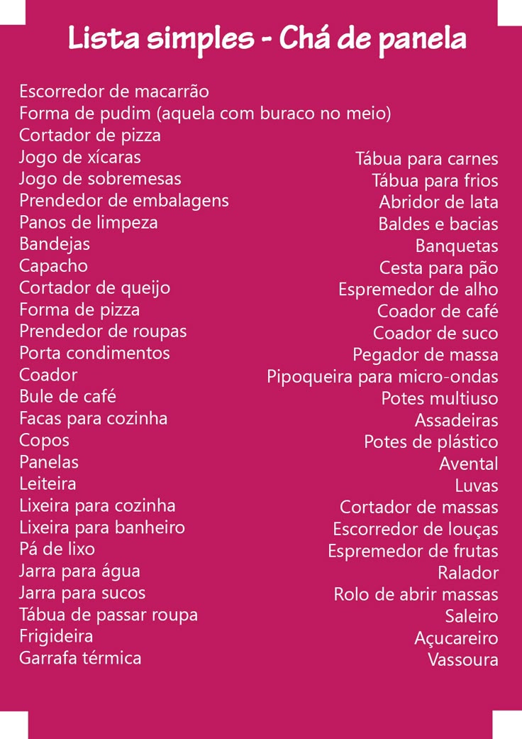ideias chá de panela
