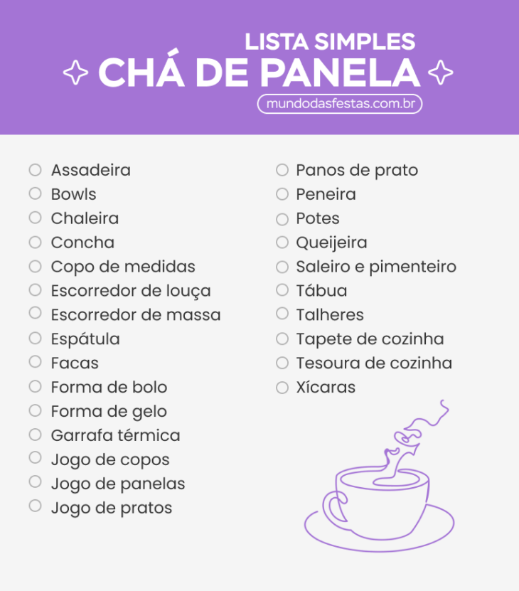 lista de casamento