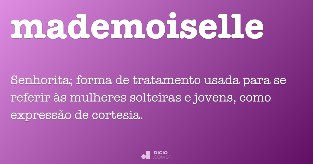 mademoiselle tradução