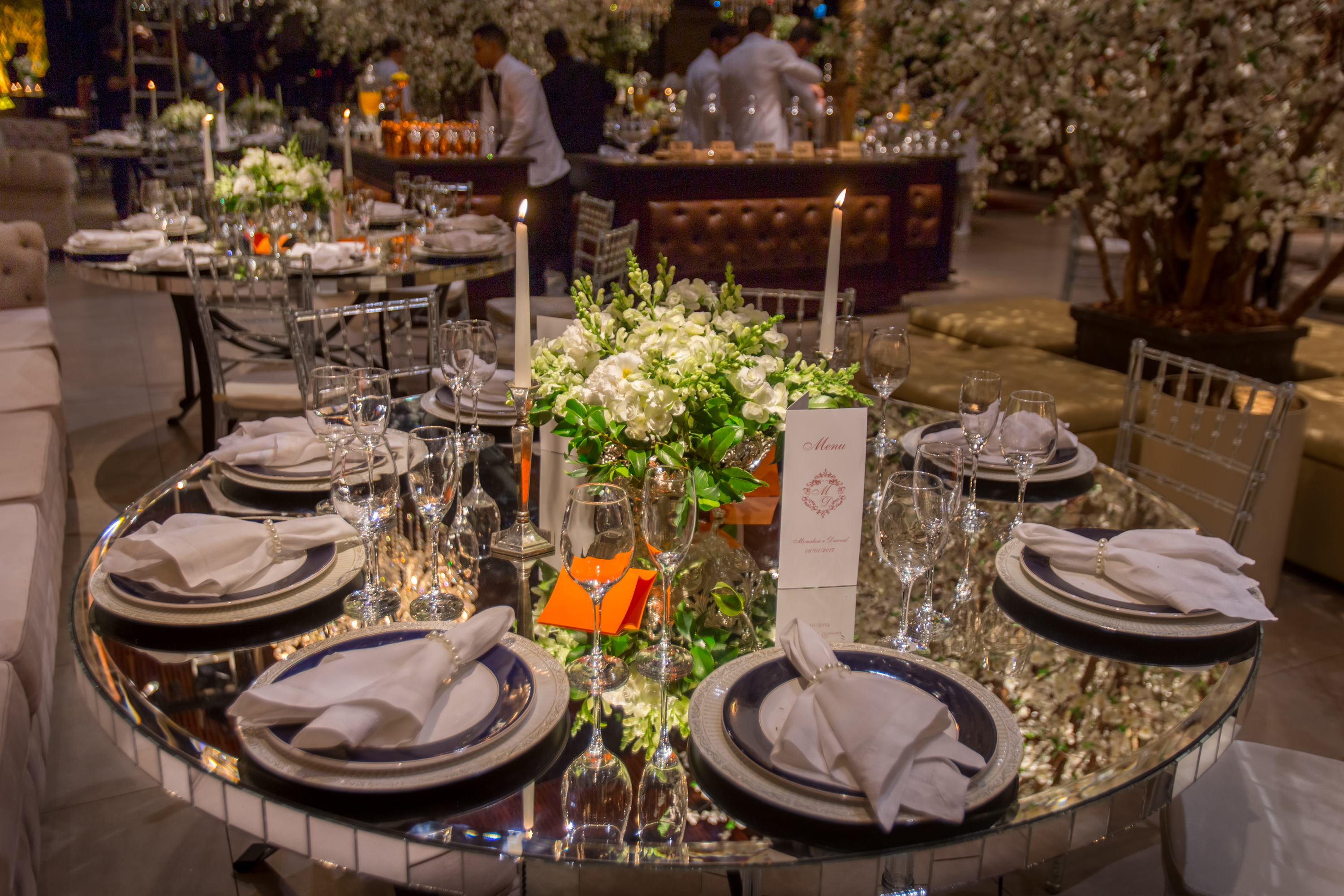 decoração mesa de casamento