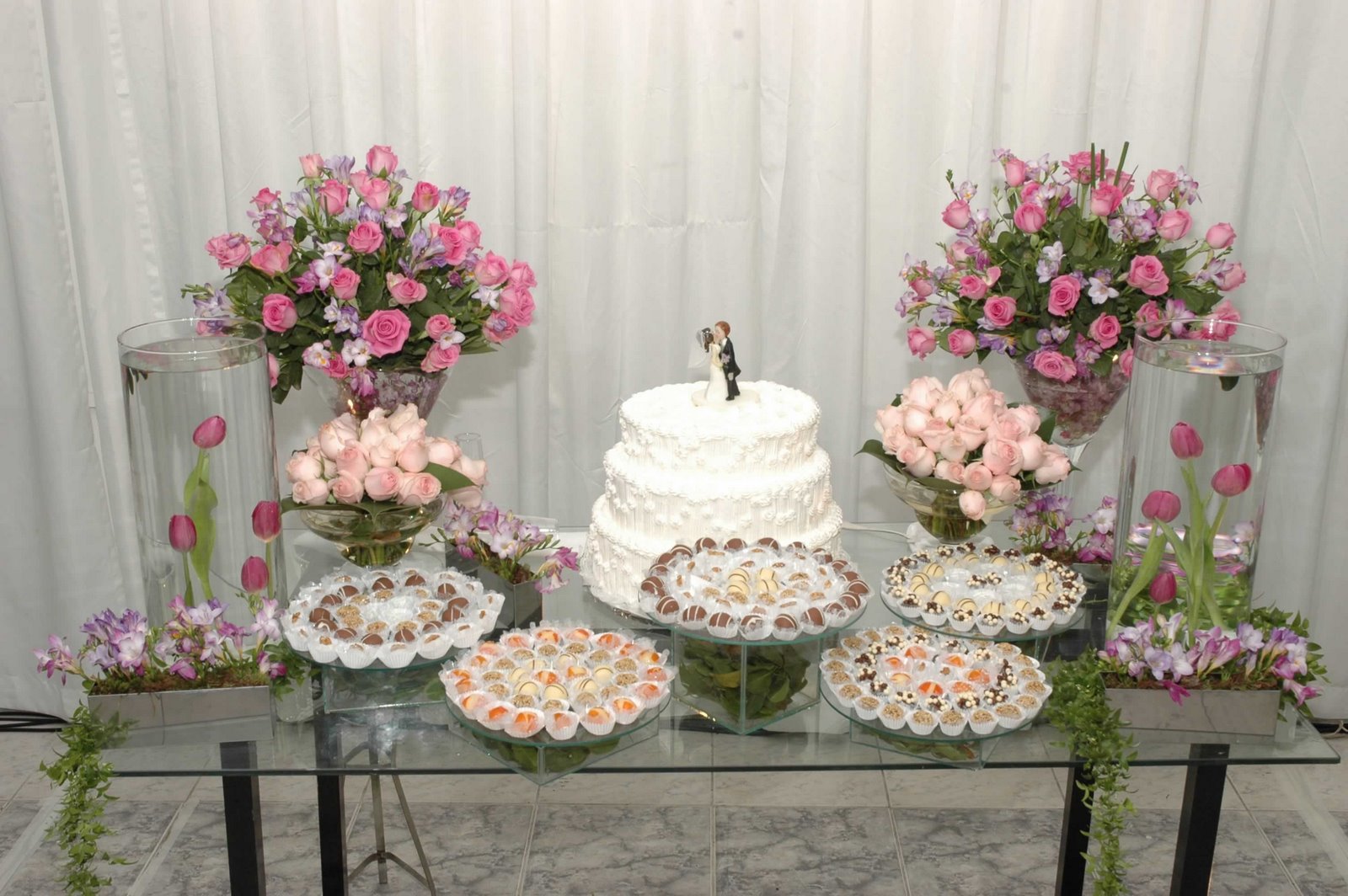 mesas comunitárias casamento