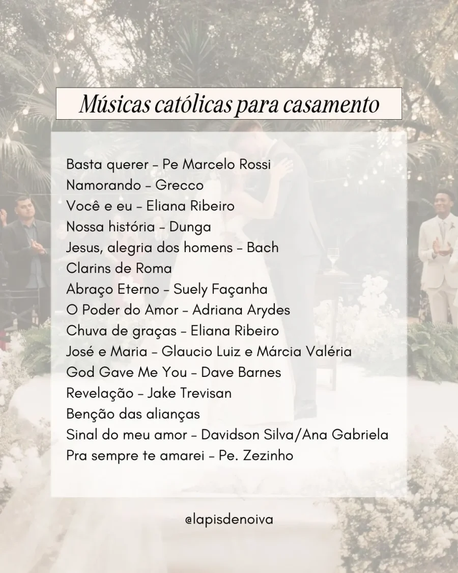 músicas para missa de casamento católico