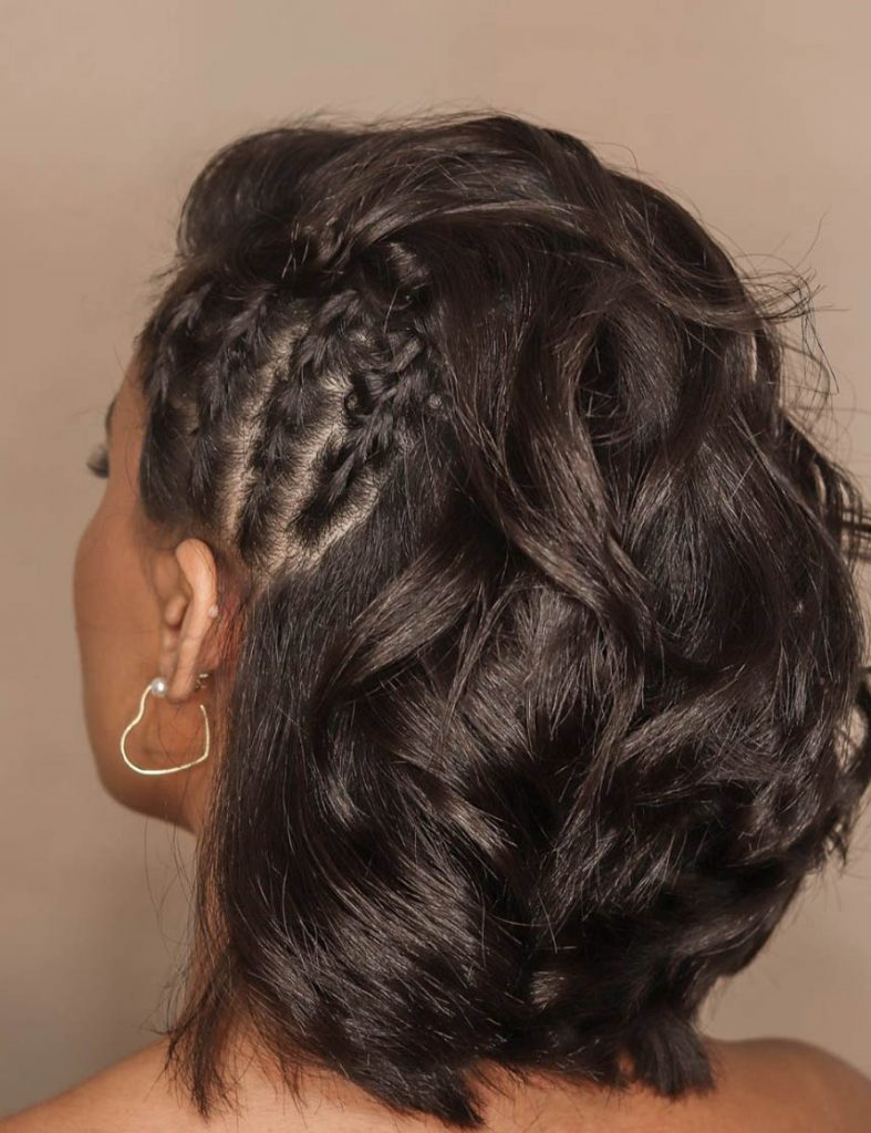 penteado cabelo curto com franja