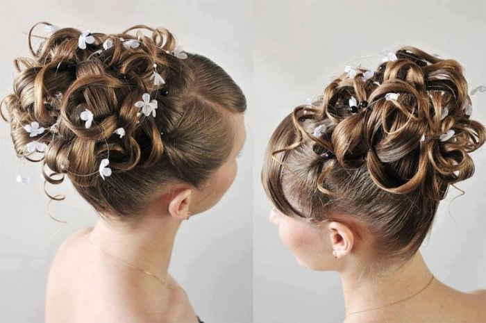 ideias de penteado para afilhada de casamento