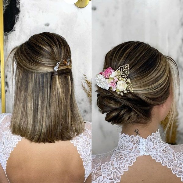 acessórios para noivas cabelo curto