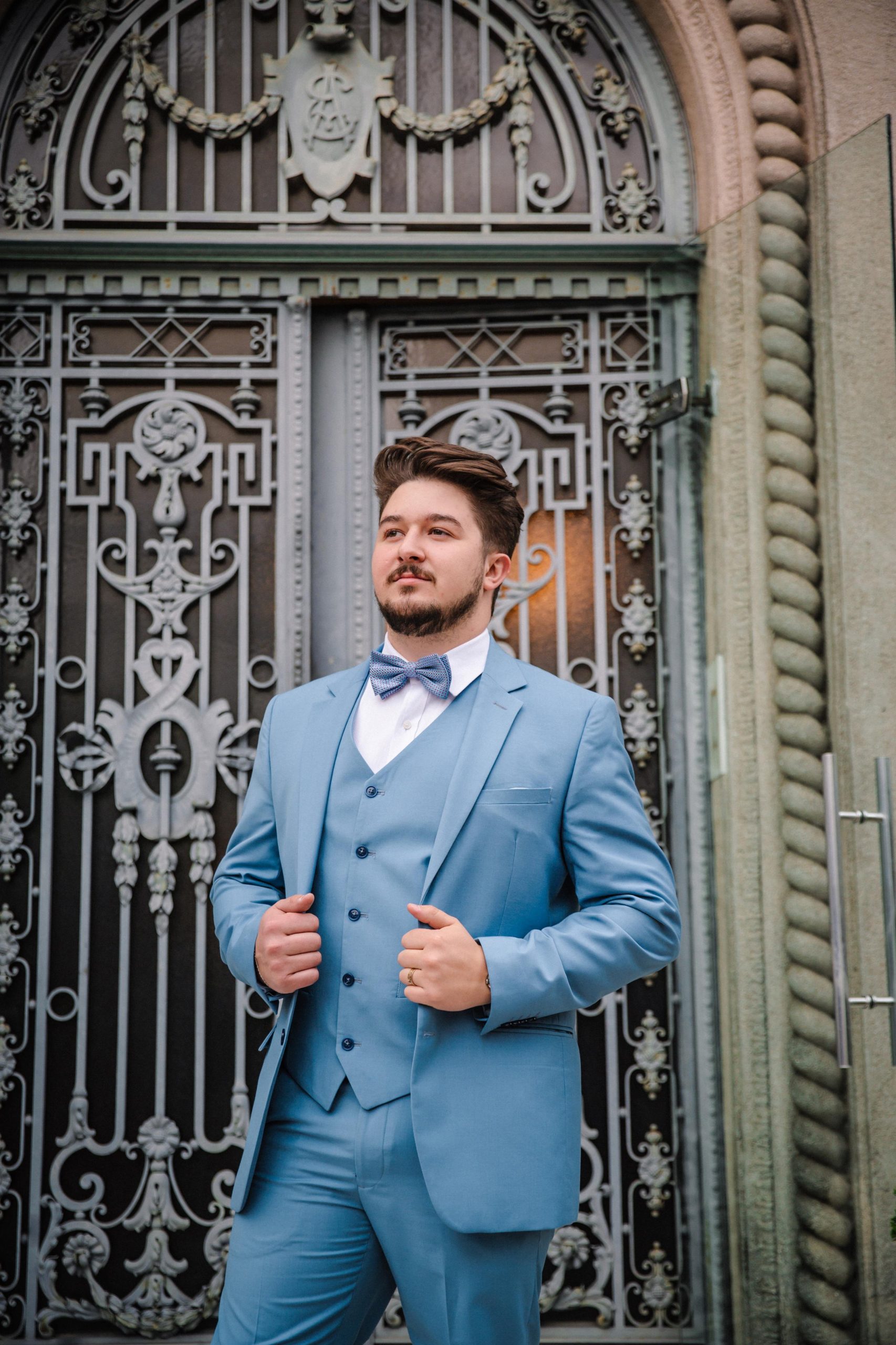 terno azul noivo casamento dia
