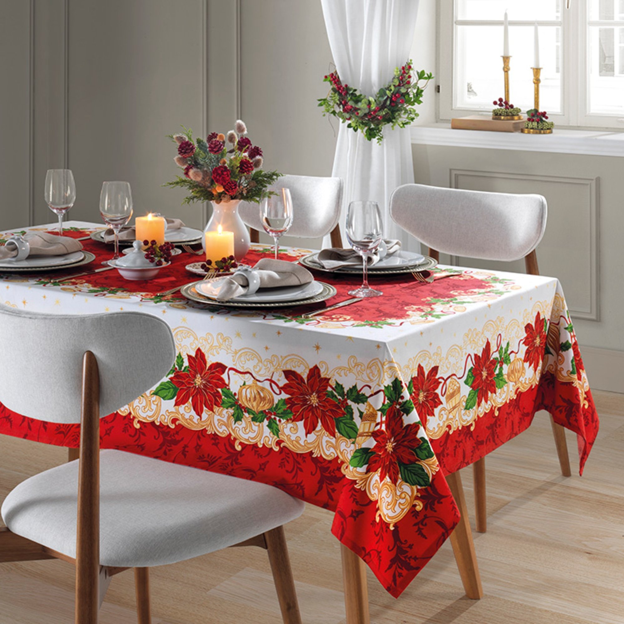 toalha de mesa impermeável