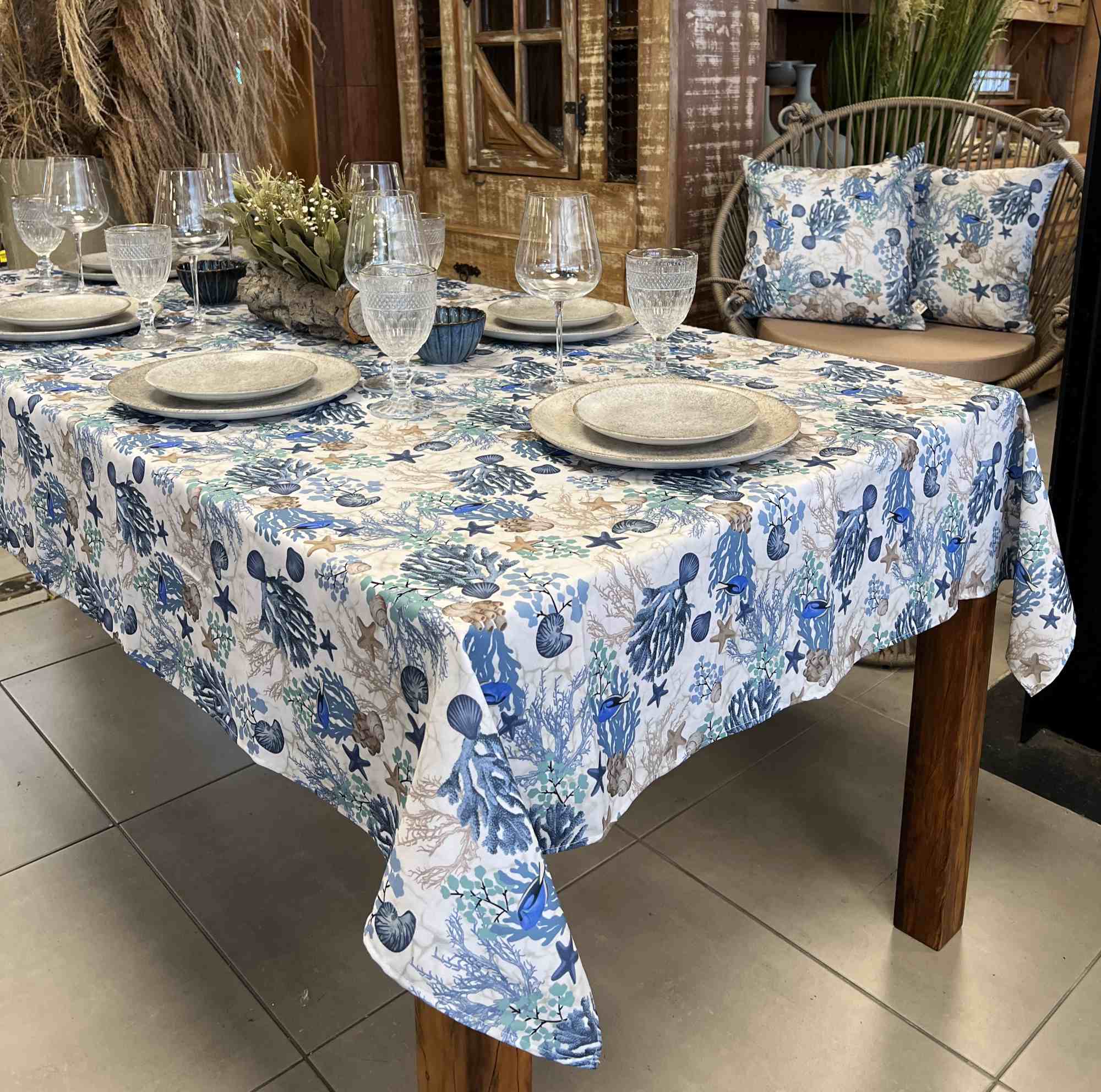 toalha de mesa retangular