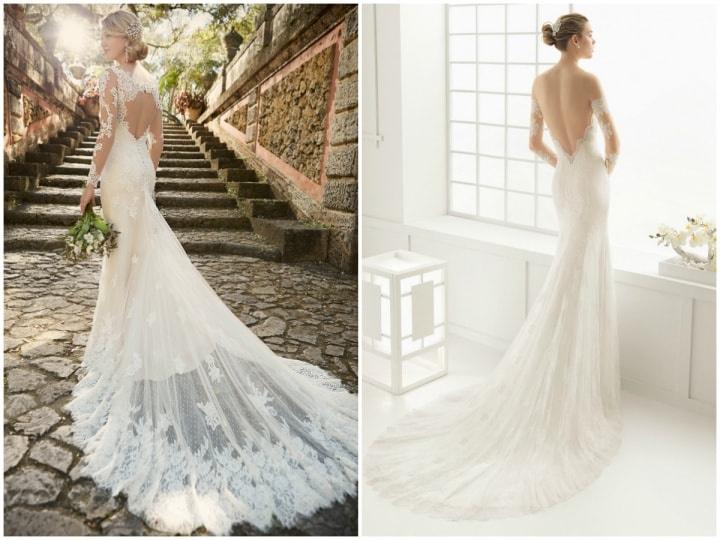 vestido de noiva com renda nas costas