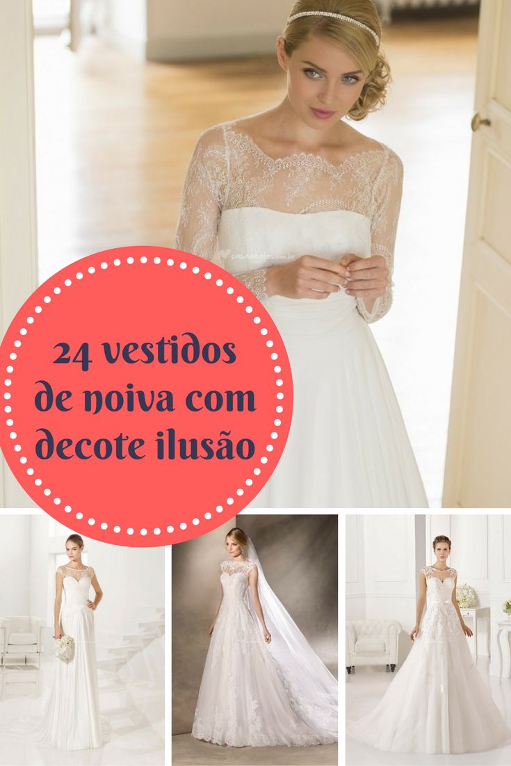vestido de noiva boho decote ilusão