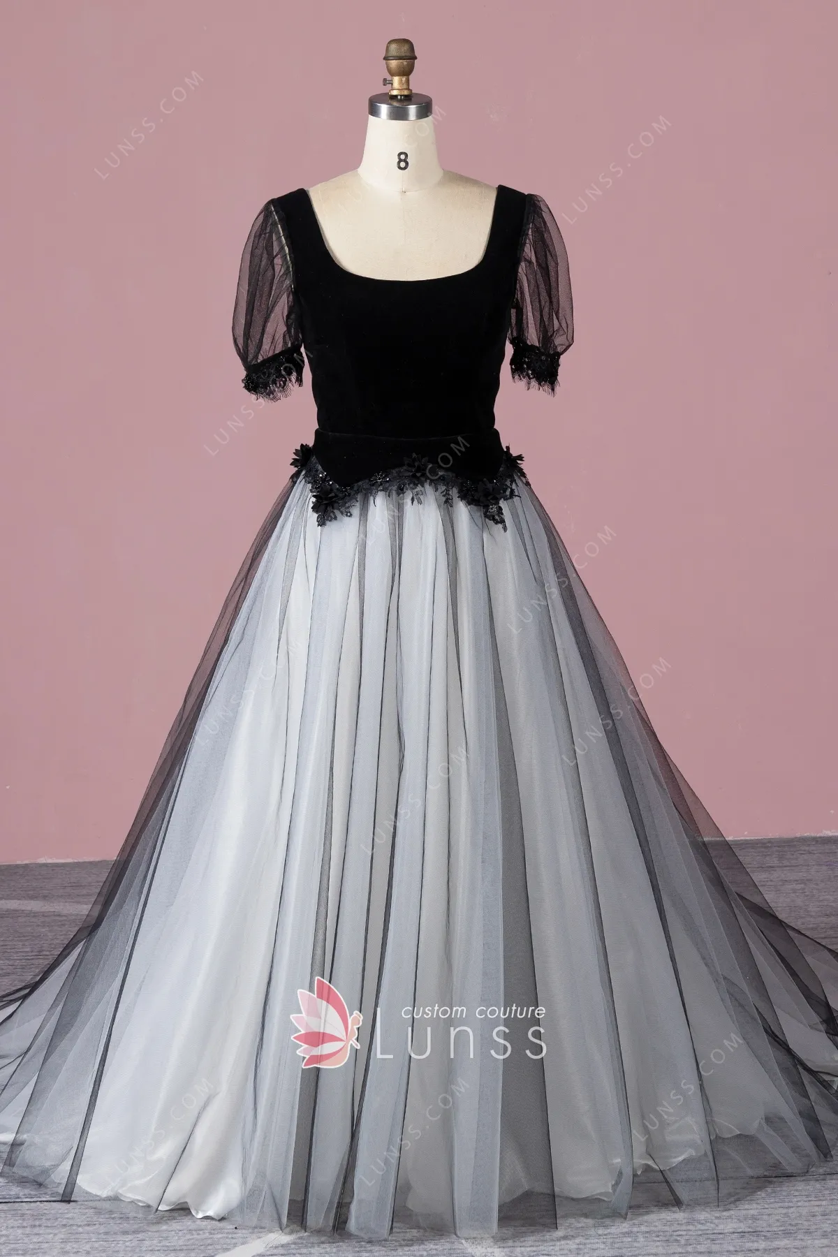 vestido de noiva gótico preto