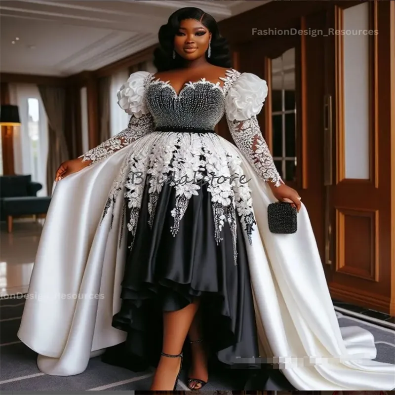 vestido de noiva vitoriano preto e branco