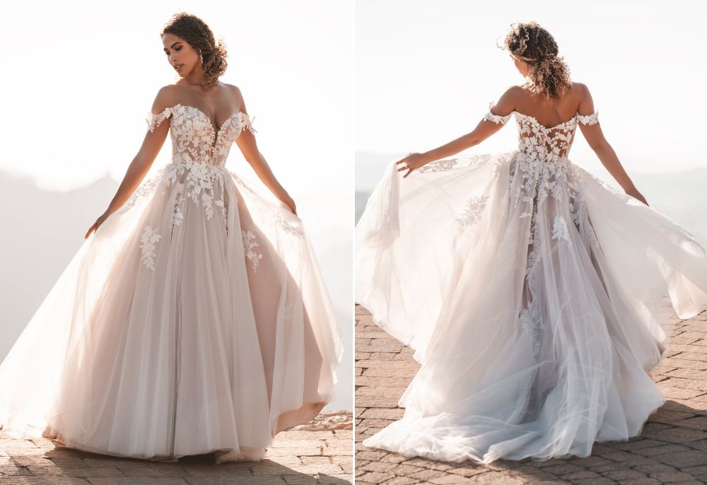 vestido de noiva saia tule casamento no campo