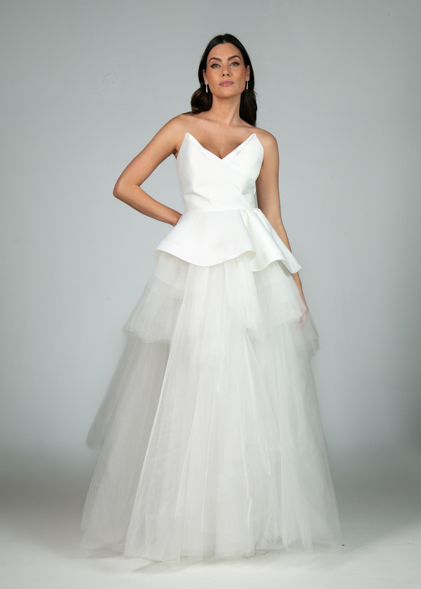 vestido de noiva saia tule moderno