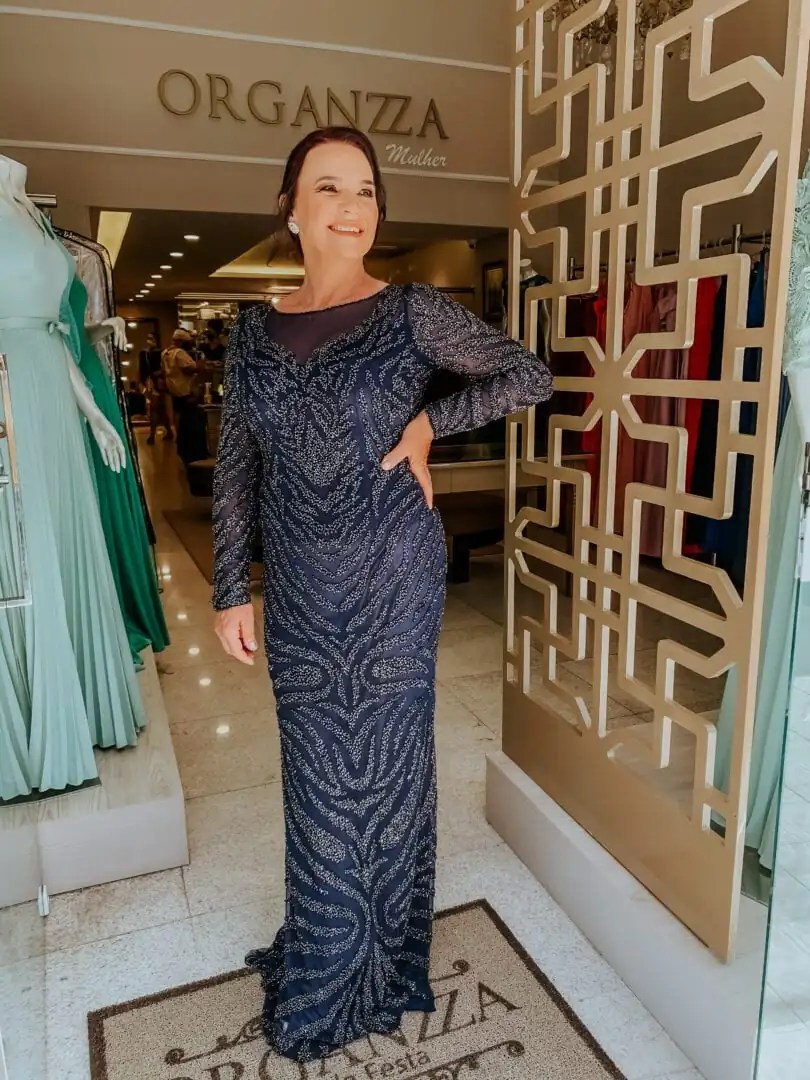 roupa mãe da noiva cerimônia vespertina